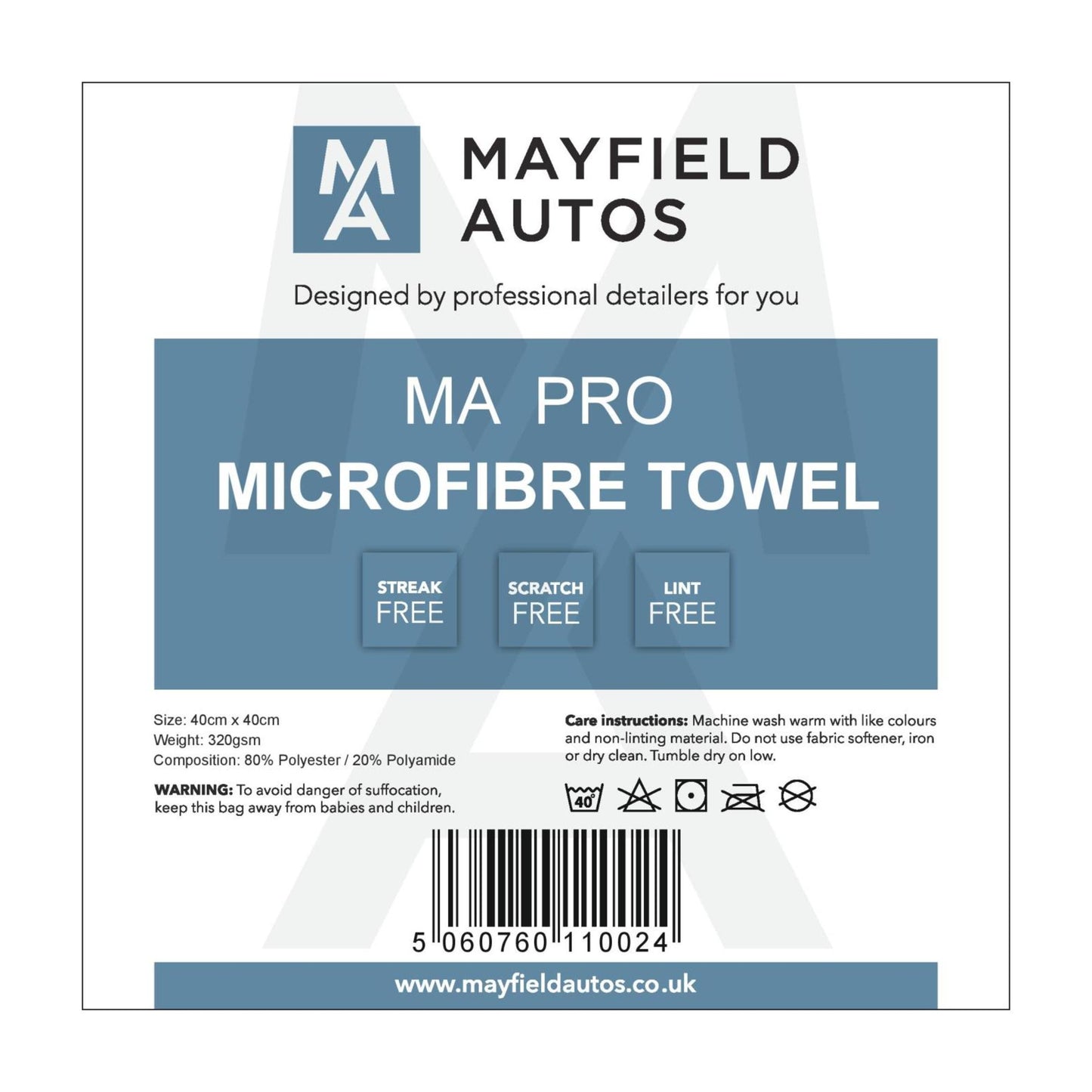 MA 320 Edgeless Microfibre Towel